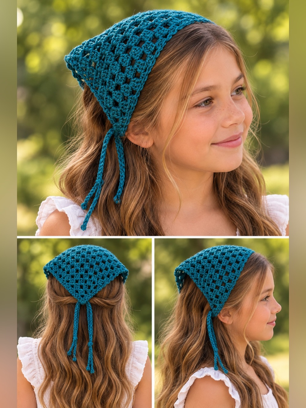 Handmade Colorful Crochet Headscarf